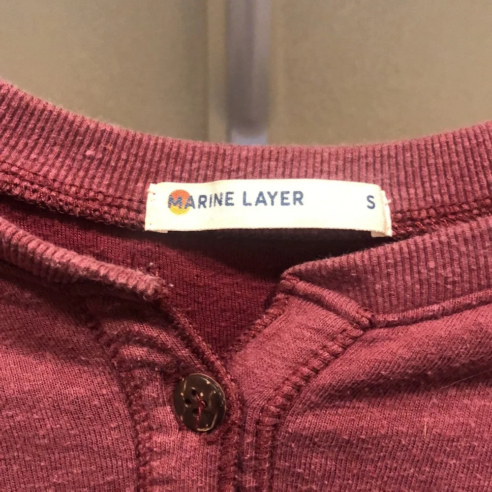 Marine layer long sleeved cotton henley - Picture 3 of 7